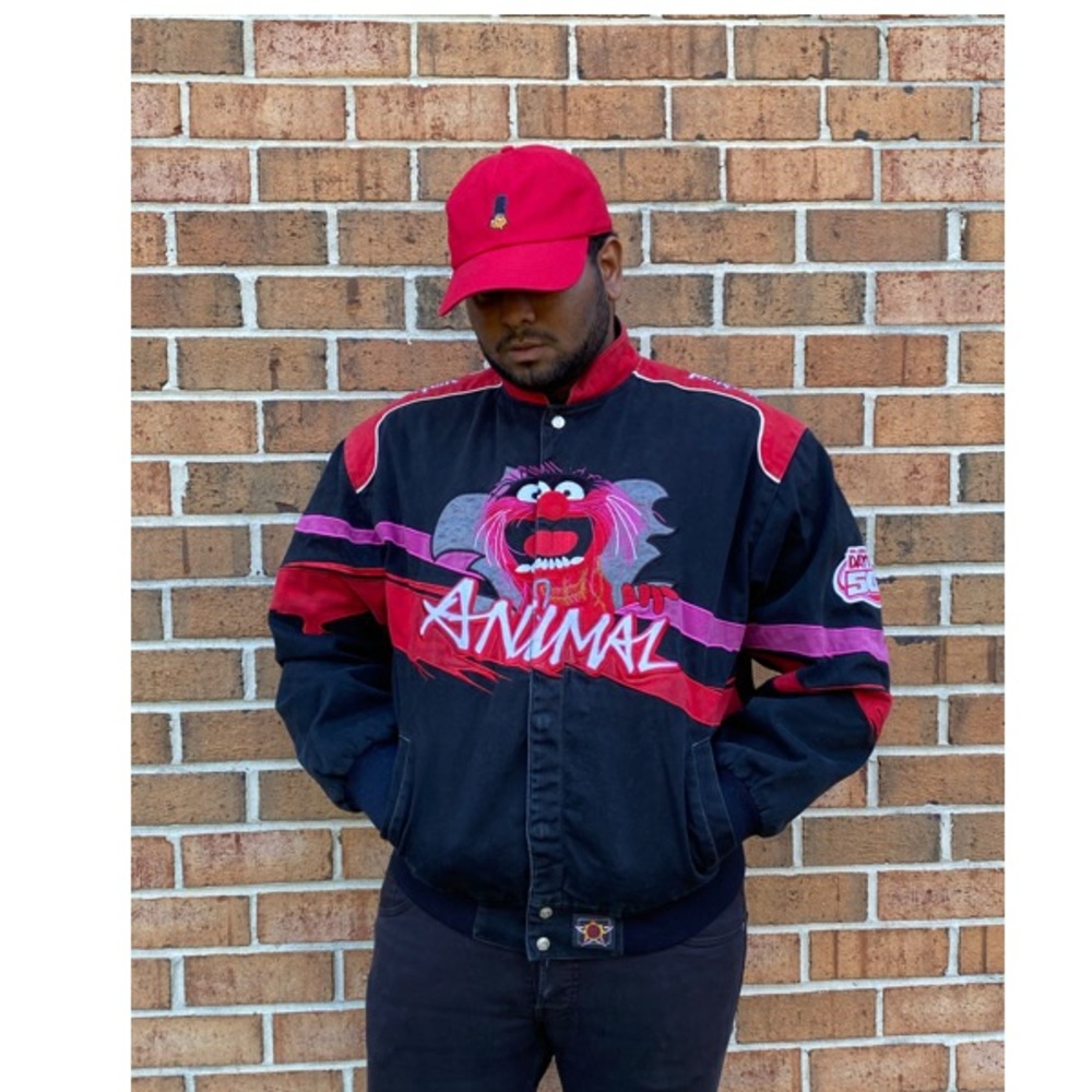 Warner Bros. Black and Red Animal Bomber Jacket